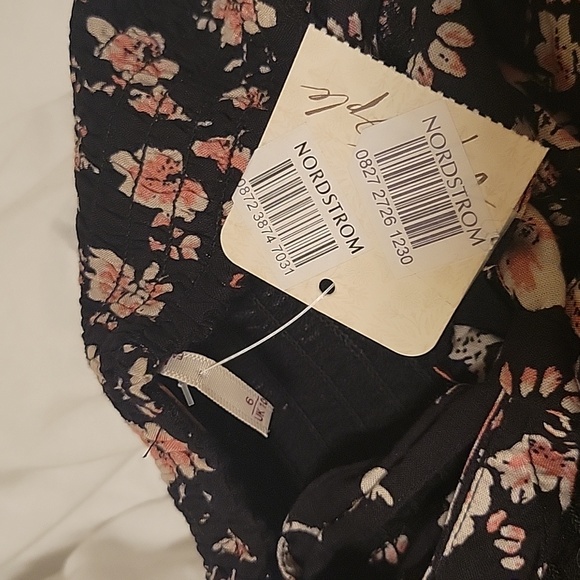 SOLD Free People Bijou Set Black Combo Floral Flutter Top & Maxi Skirt 6 - Picture 8 of 9